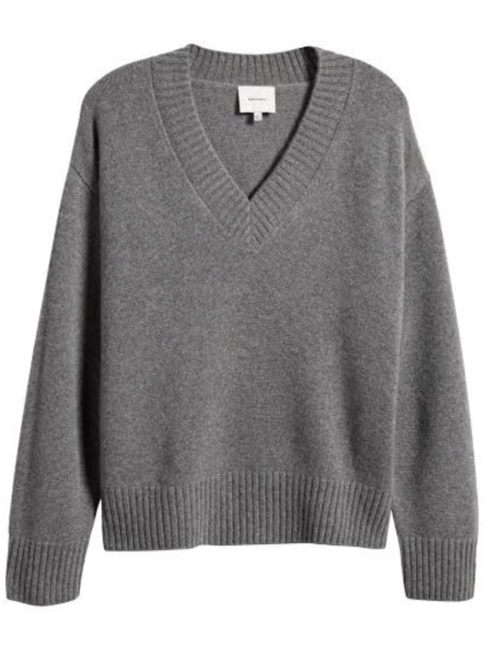 Reformation Jadey Cashmere Oversized V-Neck Sweater - Picture 3 of 6